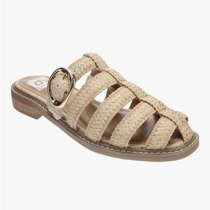 NEW DV by Dolce Vita Fyona Fisherman Style Raffia Slip On Sandals Size 8.5